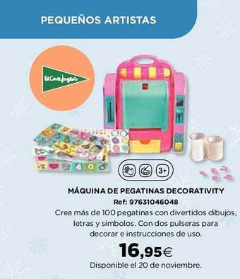 Hipercor Máquina de pegatinas decorativity oferta
