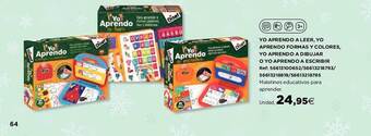 Hipercor Yo aprendo a leer, yo aprendo formas y colores, yo aprendo a dibujar o yo aprendo a escribir oferta