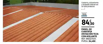 Leroy Merlin Panel de cubierta imitaci_n teja con aislante oferta