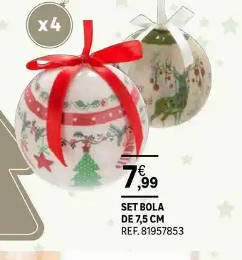 Leroy Merlin Set bola de 7.5cm oferta