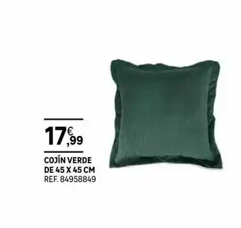 Leroy Merlin Cojín verde de 45x45 cm oferta