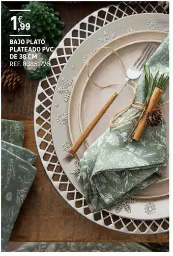 Leroy Merlin Bajo plato plateado pvc de 38 cm oferta