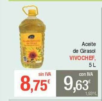 Masymas Aceite de girasol vivochef oferta