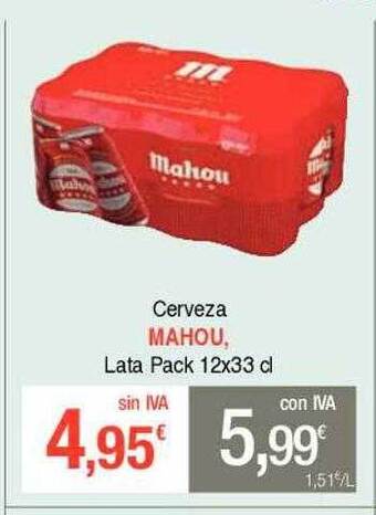 Masymas Cerveza mahou oferta