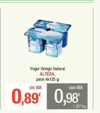Masymas Yogur griego natural alteza oferta