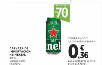 Supercor 2a unidad -70% cerveza de importación heineken oferta