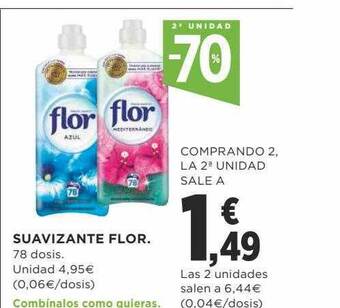Supercor 2a unidad -70% suavizante flor oferta