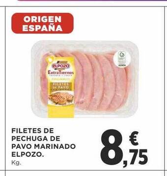 Supercor Filetes de pechuga de pavo marinado elpozo oferta