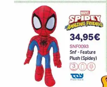 Snf-feature plush spidey amazing friends marvel
