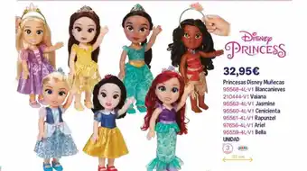 Panre Princesas disney muñecas blancanieves vaiana jasmine cenicienta rapunzel ariel bella oferta