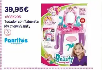 Panre Tocador con taburete my crown vanity ponritos oferta