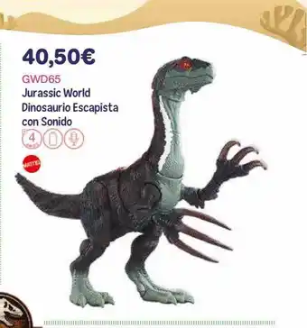 Panre Jurassic world dinosaurio escapista con sonido oferta
