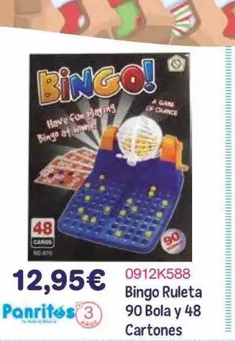 Panre Panritos bingo ruleta 90 bola y 48 cartones oferta