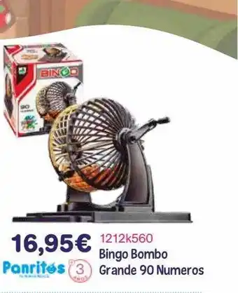 Panre Bingo bombo grande 90 numeros panritos oferta