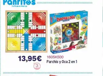 Panre Parchis y oca 2 en 1 panritos oferta