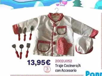 Panre Traje cocinero a con accesorio oferta