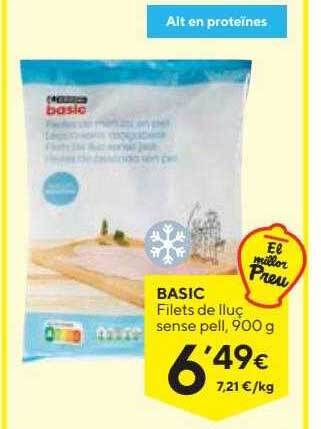 Caprabo Basic filets de lluç sense pell oferta