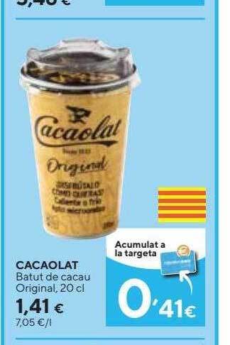 Caprabo Cacaolat batut de cacau original oferta