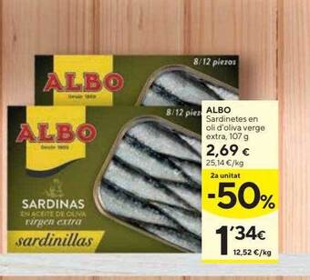 Caprabo Albo sardinetes en oli d'oliva verge extra oferta