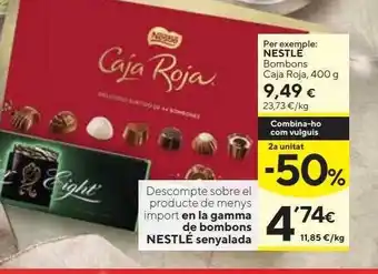 Caprabo Nestlé bombons caja roja oferta