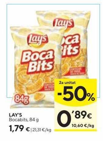 Caprabo Lay's bocabits oferta