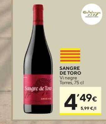 Caprabo Sangre de toro vi negre torres oferta