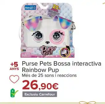 Carrefour Purse pets bossa interactiva rainbow pup oferta
