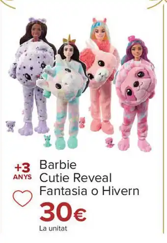 Carrefour Barbie cutie reveal fantasia o hivern oferta