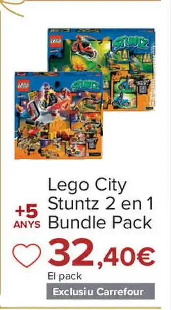 Carrefour Lego city stuntz 2 en 1 bundle pack oferta
