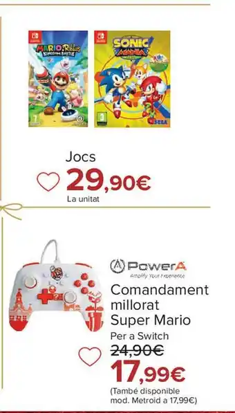 Carrefour Jocs powera commandament millorat super mario oferta