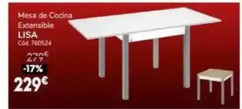 Conforama Mesa de cocina extensible lisa oferta