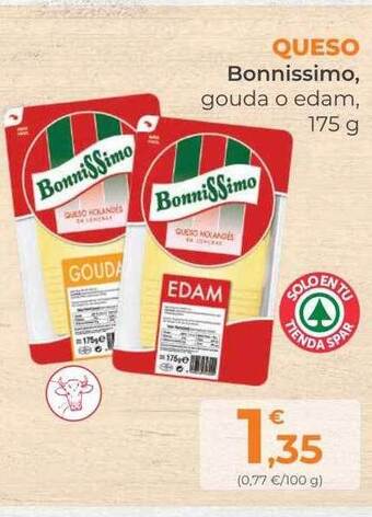 SPAR Gran Canaria Queso bonnissimo gouda o edam oferta