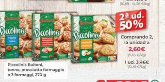 SPAR Gran Canaria 2a ud 50% piccolinis buitoni tonno prosciutto formaggio o 3 formaggi oferta
