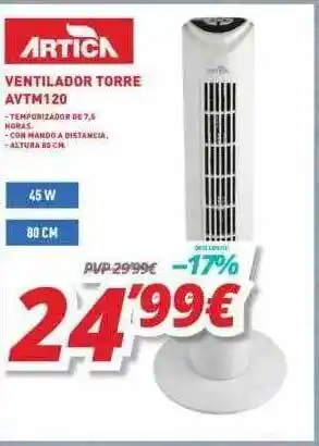 Mi electro Artica Ventilador Torre AVTM120 oferta