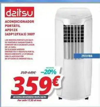 Mi electro Dzitsu Acondicionador Portátil APD12X oferta