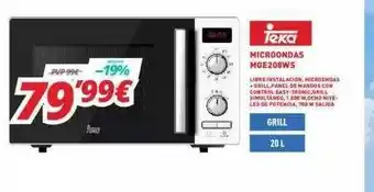 Mi electro Teka Microondas MGE20BWS oferta