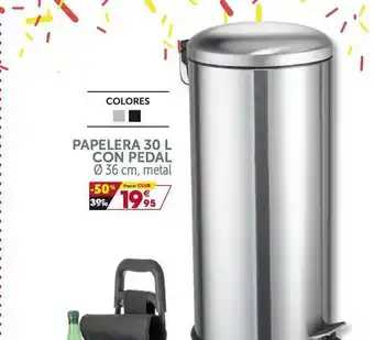 GiFi Papelera 30L Con Pedal Ø 36cm Metal oferta