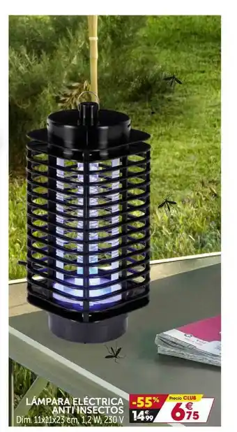 GiFi Lámpara Eléctrica Anti Insectos 11x11x23 Cm, 1,2 W, 230 V oferta