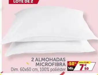 GiFi 2 Almohadas Microfibra 60x60cm oferta