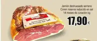 FROIZ Coren Jamón Deshuesado Seranno Reserva Reducido En Sal 14 Mes De Curación oferta
