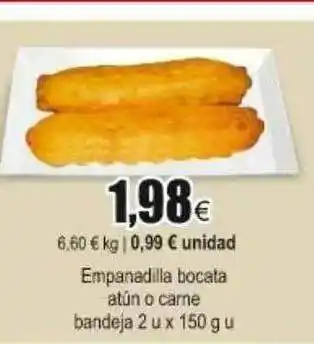 FROIZ Empanadilla Bocata Atún O Carne Bandeja 2u x 150g oferta