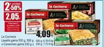 FROIZ La Cocinera Lasaña Gama 530g, 500g O Canelones Gama 530g oferta