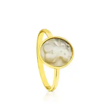 Tous Anillo camee de oro con nácar oferta