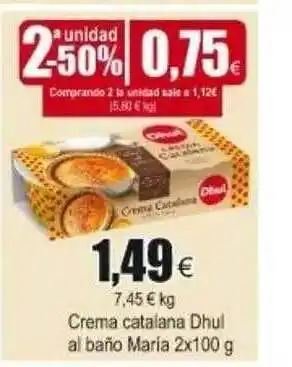 FROIZ Dhul Crema Catalana Al Baño Maria 2x100g oferta