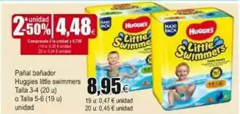 FROIZ Huggies Little Swimmers Pañal Bañador Talla 3-4 (20 U) O Talla 5-6 (19 U) Unidad oferta