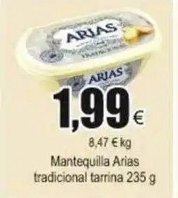 FROIZ Arias Tradicional Tarrina Mantequilla 235g oferta