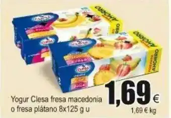 FROIZ Clesa Fresa Macedonia O Fresa Plátano Yogur 8x125g u oferta