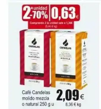 FROIZ Candelas Molido Mezcla O Natural Café 250g U oferta