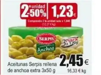 FROIZ Serpis Rellena De Anchoa Aceitunas Extra 3x50g oferta