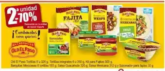 FROIZ Old De Paso Tortillas 8 U 326g, Tortillas Integrales 6 U 350g, Kit Para Fajitas 500g, Barquitas Mexcanas 8 Tortillas 193g, Sa oferta